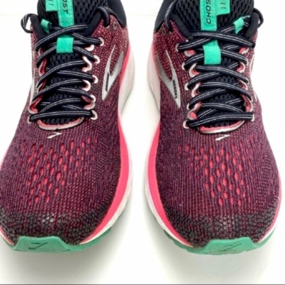 BROOKS Ghost 11 Running Workout Sneakers in Aqua Pink Size 10.5 #1202771B017 - Picture 3 of 11